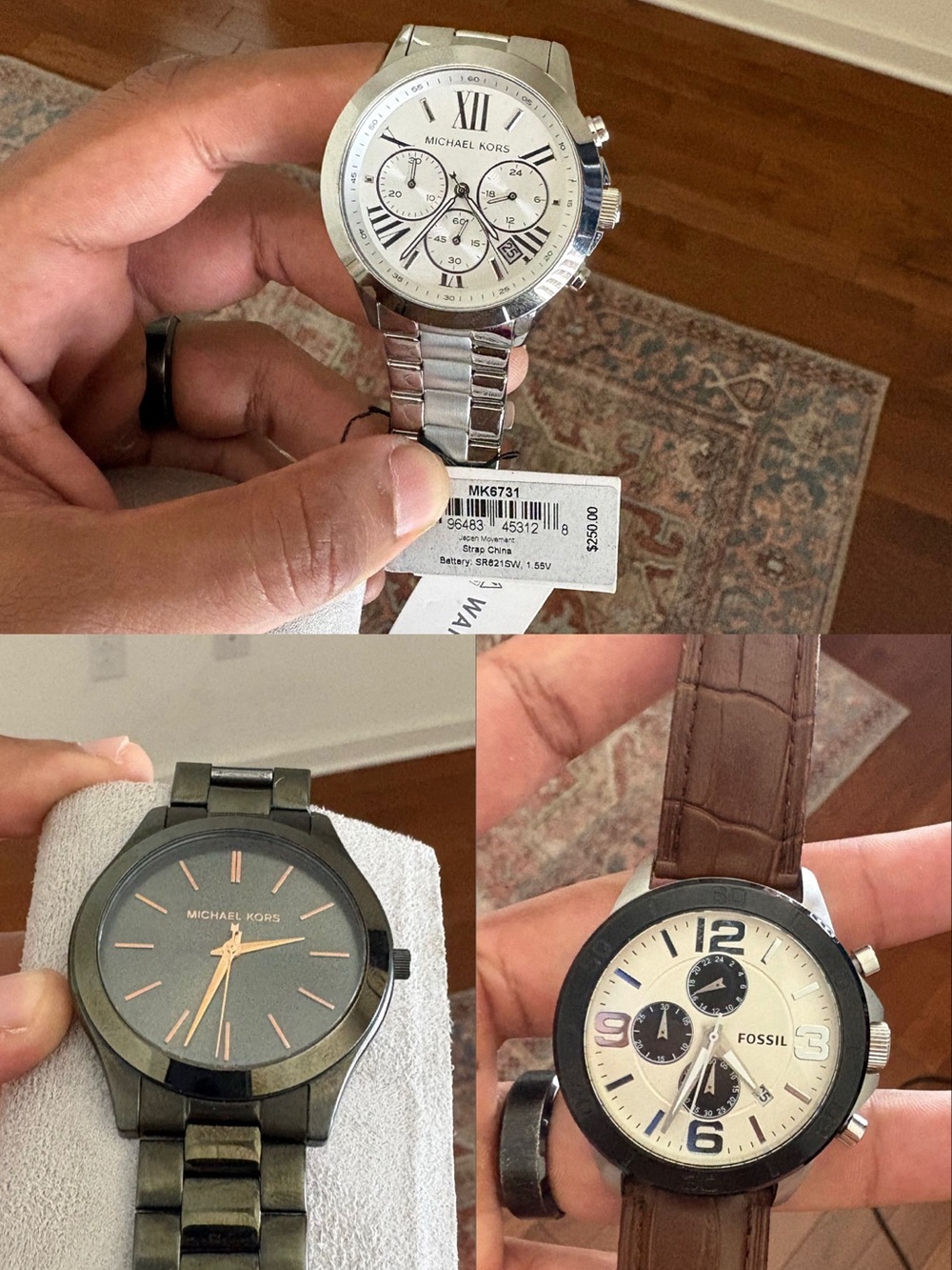 Michael Kors Men's Silver Stainless Chronograph with White Dial